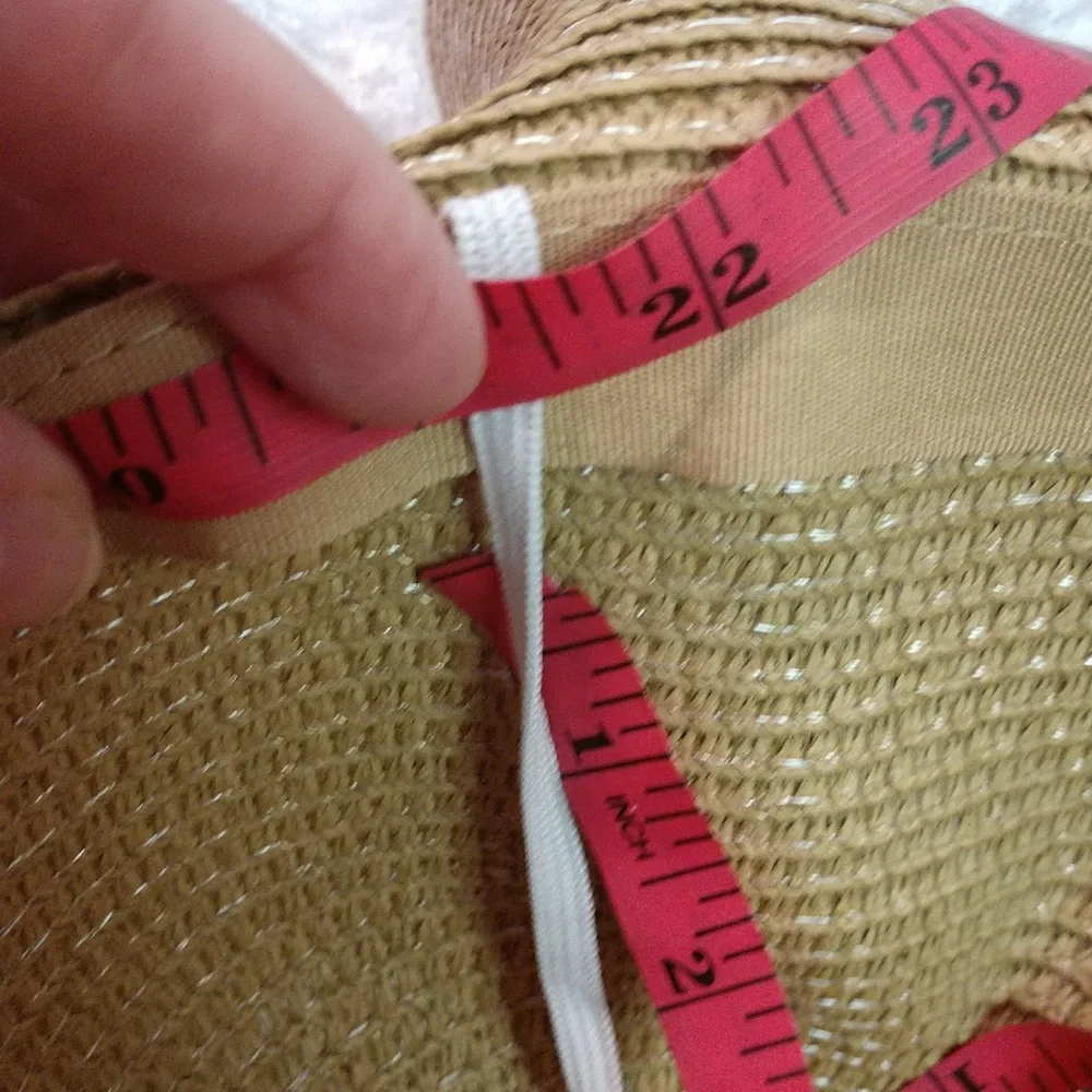 Floppy Hat With Flower Neutral 2-tone Boho Casual Country Vacation Minimalist - Picture 12 of 17